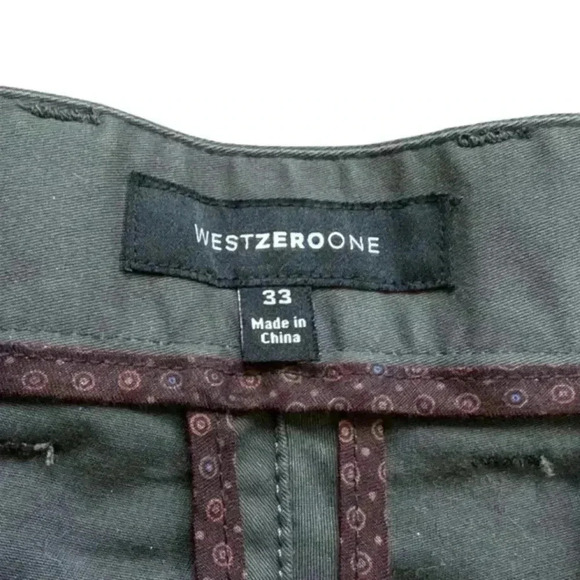 Westzeroone Akron Stretch Cotton Pants Grey Straight Leg Trousers Men's size 33 - Picture 6 of 8
